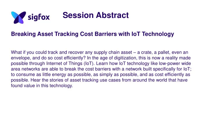 session abstract