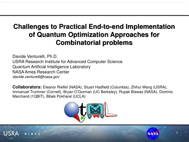 challenges to practical end to end implementation of