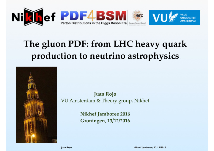 the gluon pdf from lhc heavy quark production to neutrino