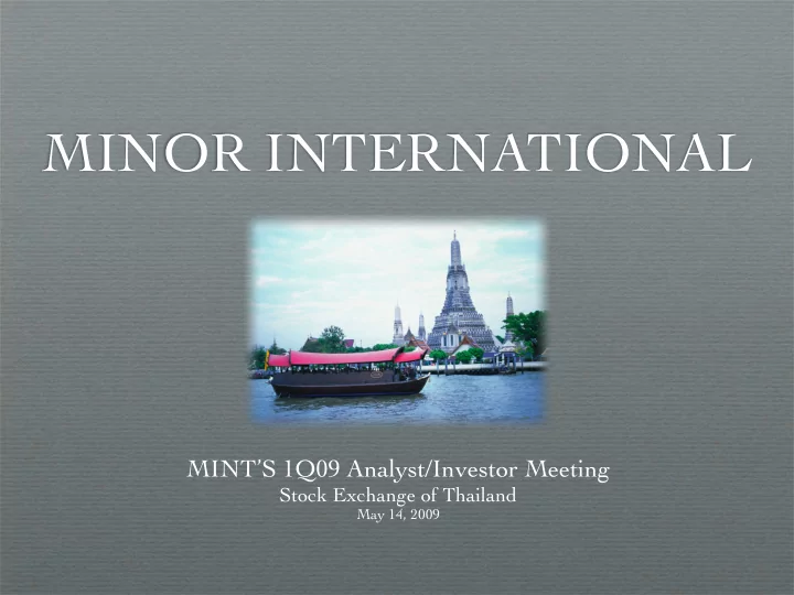 minor international