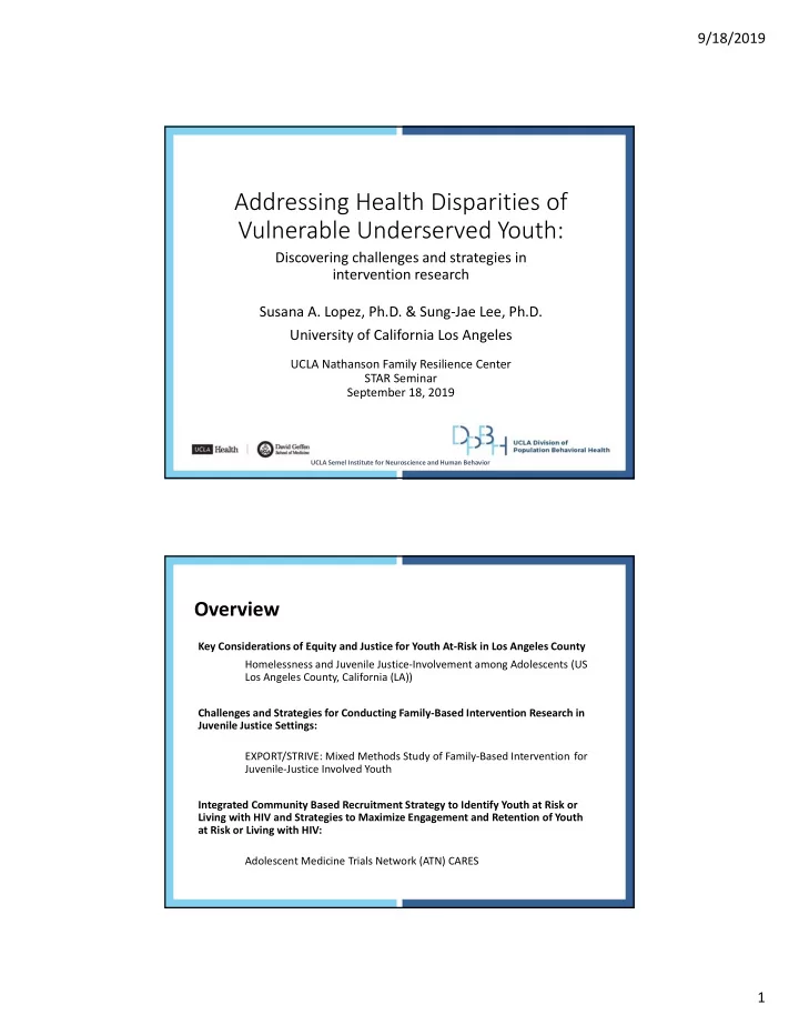 addressing health disparities of vulnerable underserved