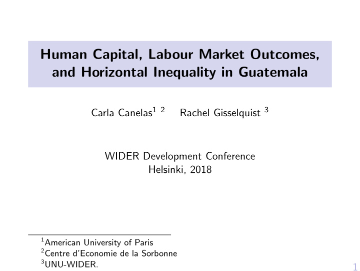 human capital labour market outcomes and horizontal