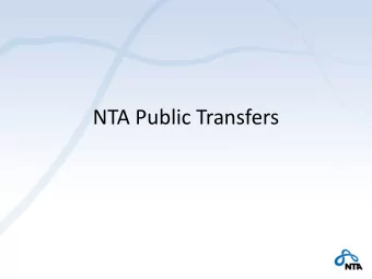 NTA Public Transfers  NTA Flow Identity Inflow = Outflow    +    +  +