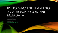using machine learning to automate content metadata