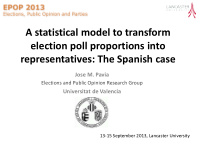 a statistical model to transform election poll