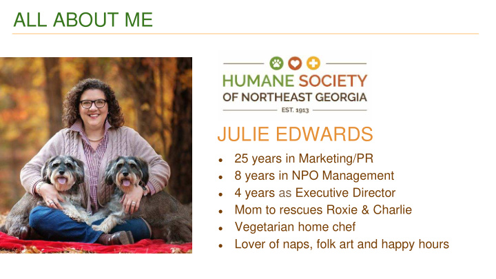 all about me julie edwards