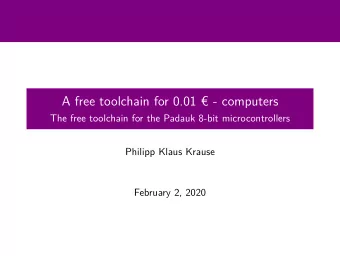A free toolchain for 0.01  - computers  The free toolchain for the Padauk 8-bit microcontrollers