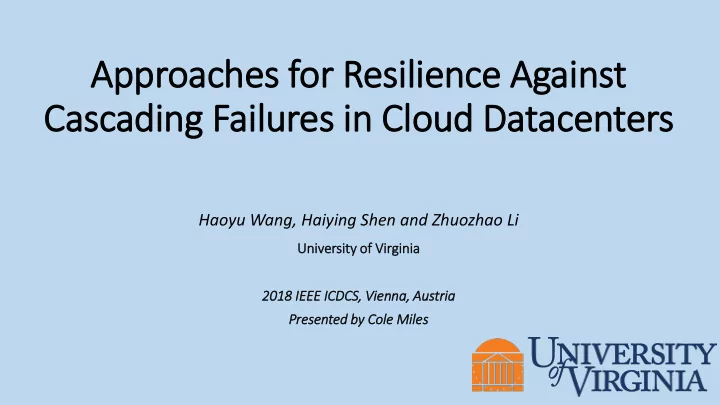 approaches for resilience against