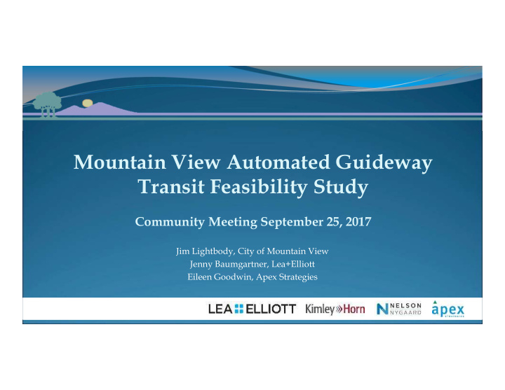 mountain view automated guideway transit feasibility study