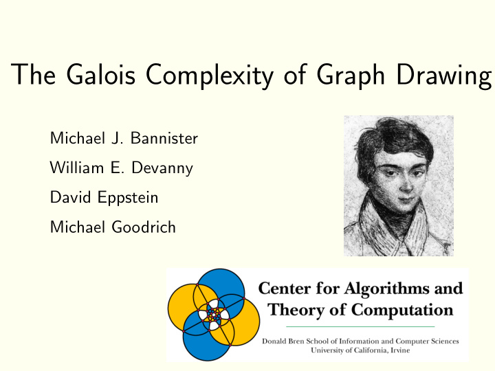 the galois complexity of graph drawing
