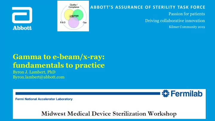 gamma to e beam x ray fundamentals to practice