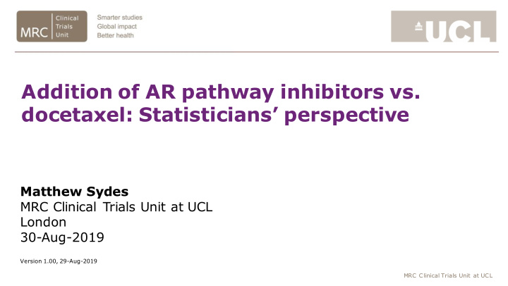 addition of ar pathway inhibitors vs docetaxel