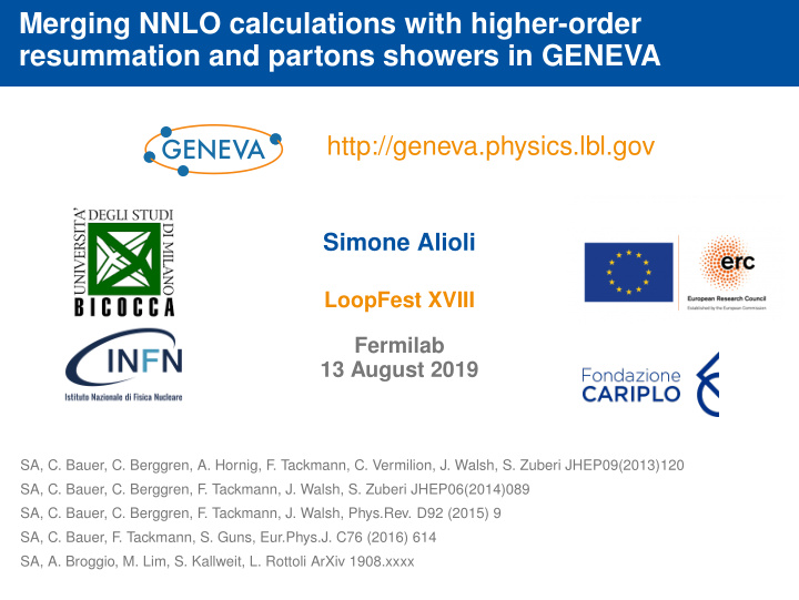 merging nnlo calculations with higher order resummation