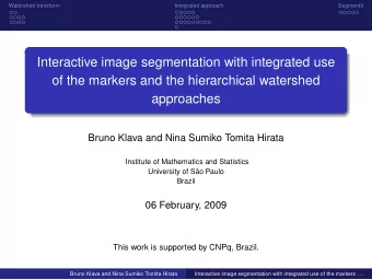 Interactive image segmentation with integrated use  of the markers and the hierarchical watershed
