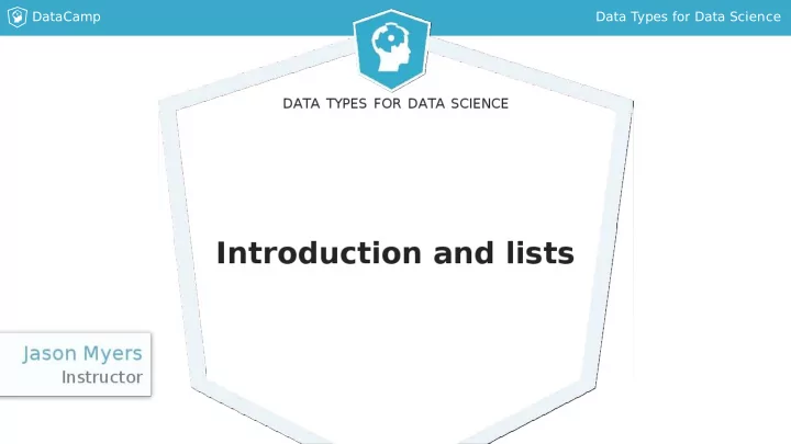 datacamp data types for data science
