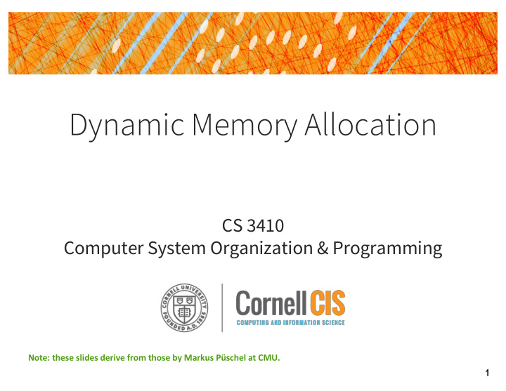 dynamic memory allocation