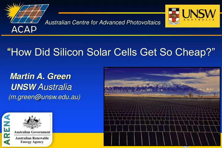 martin a green unsw australia m green unsw edu au unsw