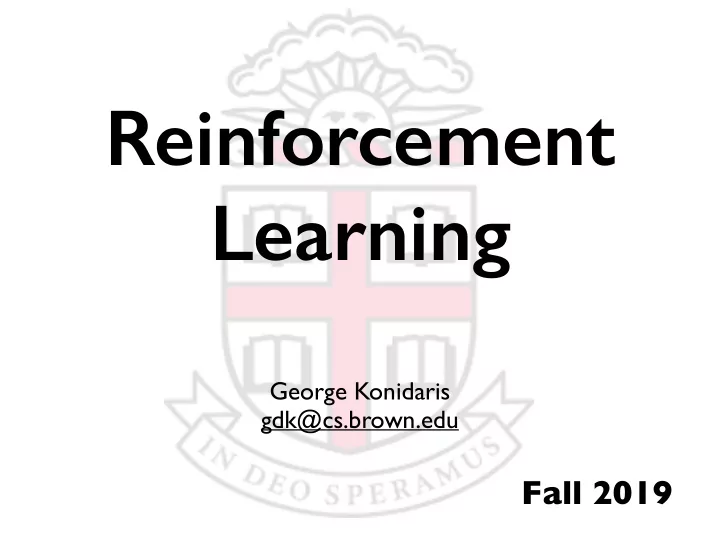 reinforcement learning