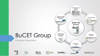BuCET Group  ComSoft VSAT  xentasystems  Solutions GmbH  Germany  Germany  Bu C omSoft V SAT