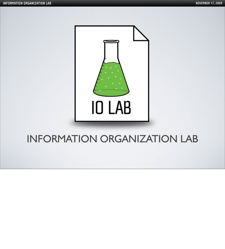 information organization lab