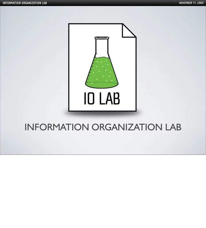 information organization lab