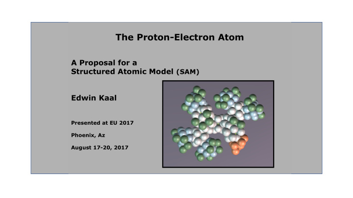 the proton electron atom