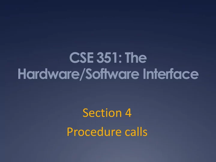 cse 351 the