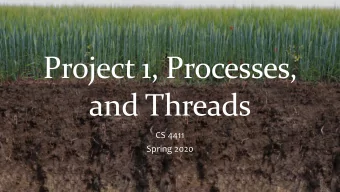 and Threads  CS 4411  Spring 2020  Outline for Today  Intro to EGOS and GitHub  Address Space