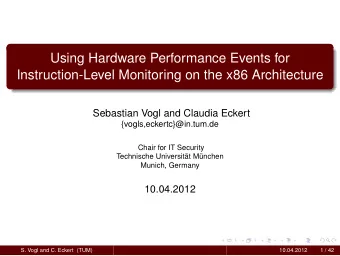 Using Hardware Performance Events for  Instruction-Level Monitoring on the x86 Architecture
