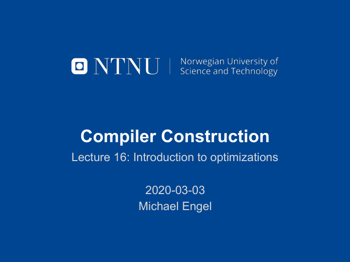 compiler construction