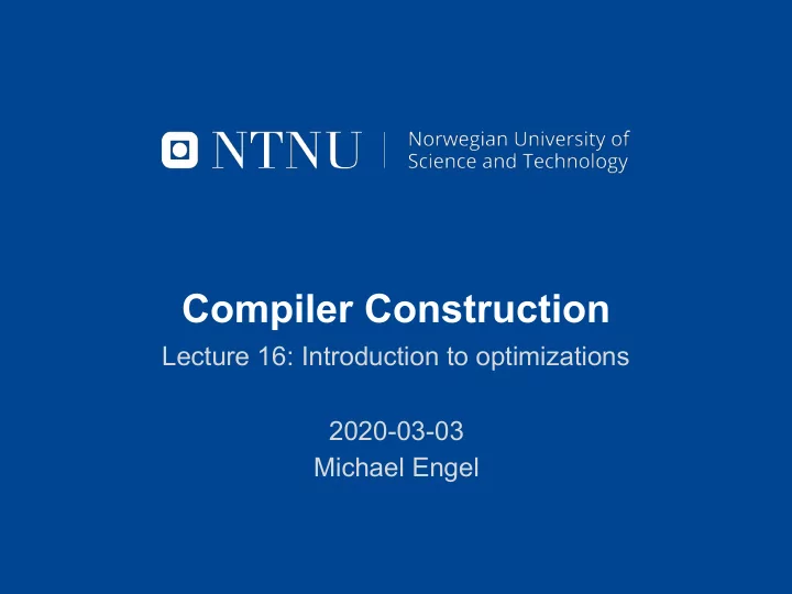 compiler construction