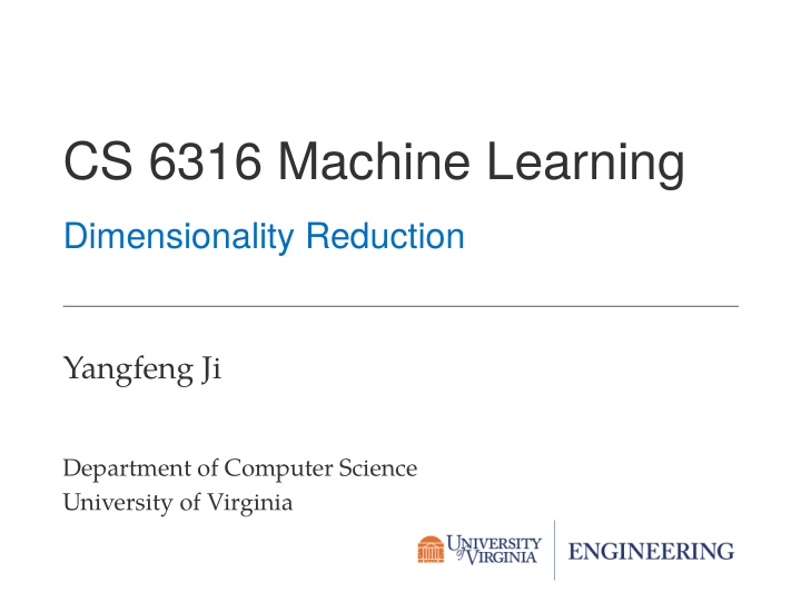 cs 6316 machine learning