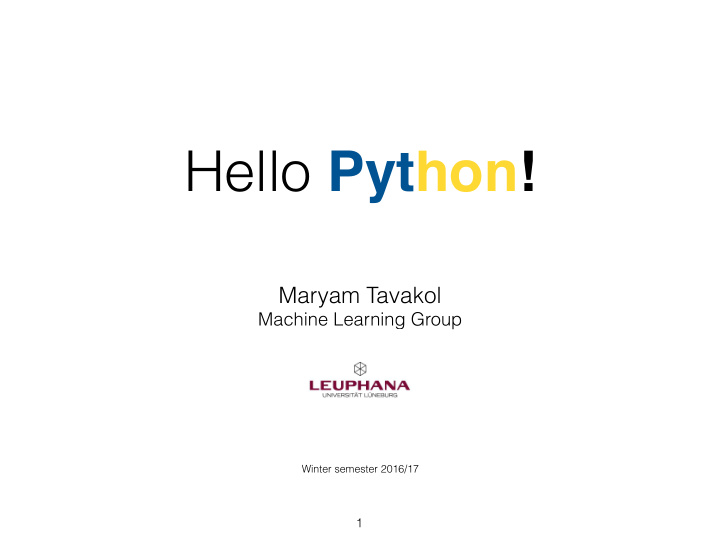 hello python