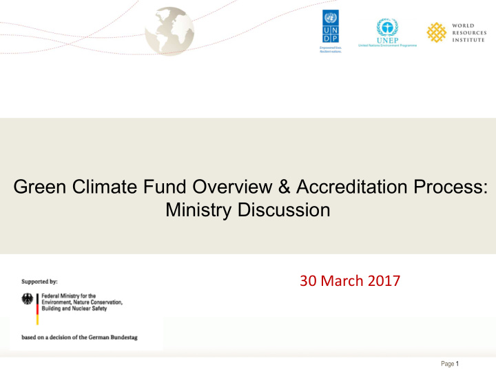 green climate fund overview accreditation process