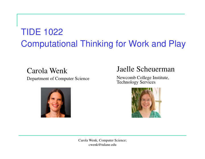 tide 1022 computational thinking for work and play