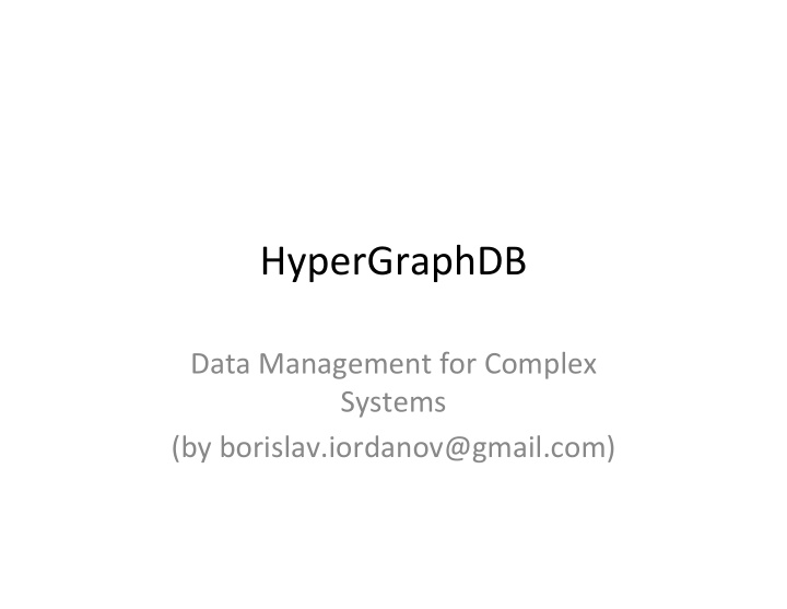 hypergraphdb