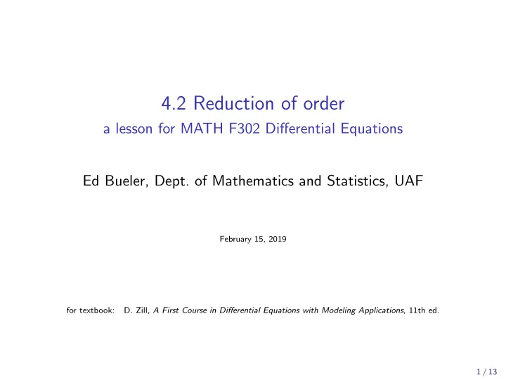 4 2 reduction of order