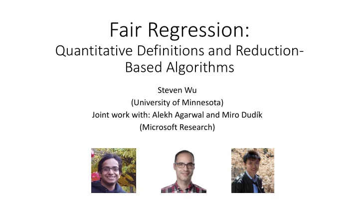 fair regression