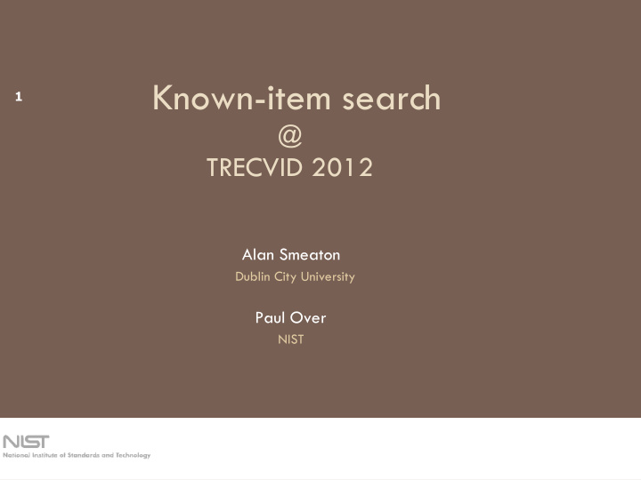 known item search