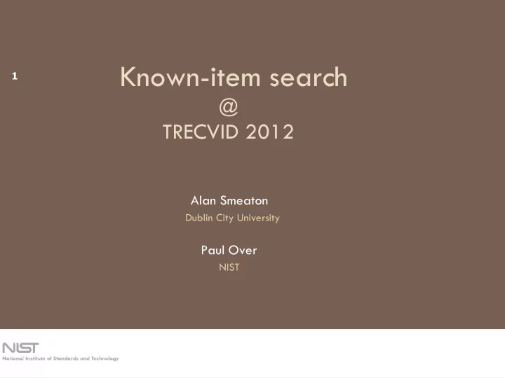known item search