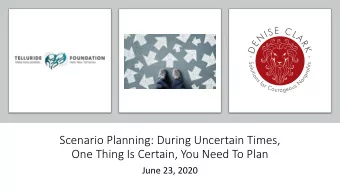 One Thing Is Certain, You Need To Plan  June 23, 2020  Tech Norms  Presenter video and audio