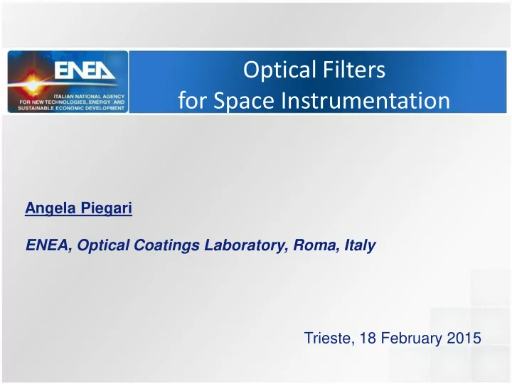optical filters