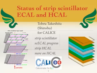 Status of strip scintillator  ECAL and HCAL Tohru Takeshita  (Shinshu)