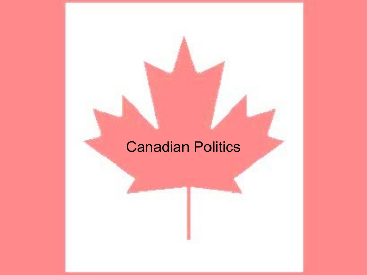 canadian politics