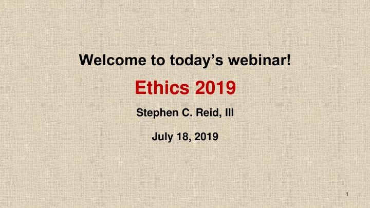 ethics 2019