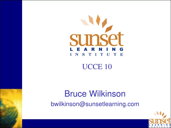 bruce wilkinson