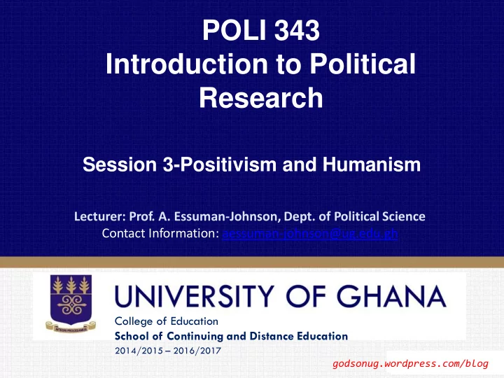 introduction to political