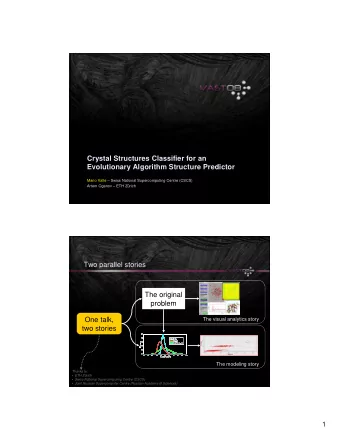 Crystal Structures Classifier for an  Evolutionary Algorithm Structure Predictor  Mario Valle