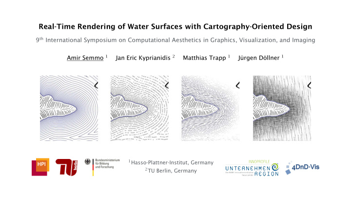 real time rendering of water surfaces with cartography