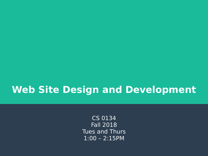 web site design and development